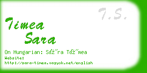 timea sara business card